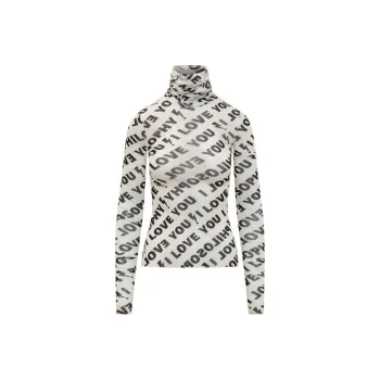 PHILOSOPHY DI LORENZO SERAFINI I Love You print Tulle Top