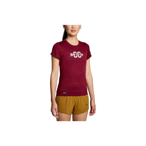 Saucony Stopwatch Graphic Short Sleeve T-Shirt Women's Red