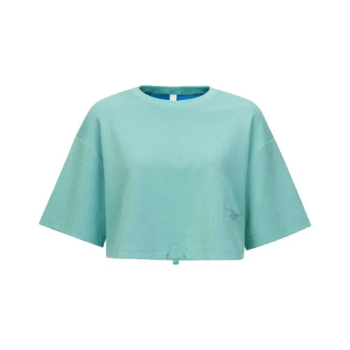 Reebok Drop Shoulder Sleeve T-Shirt Women's Light Blue