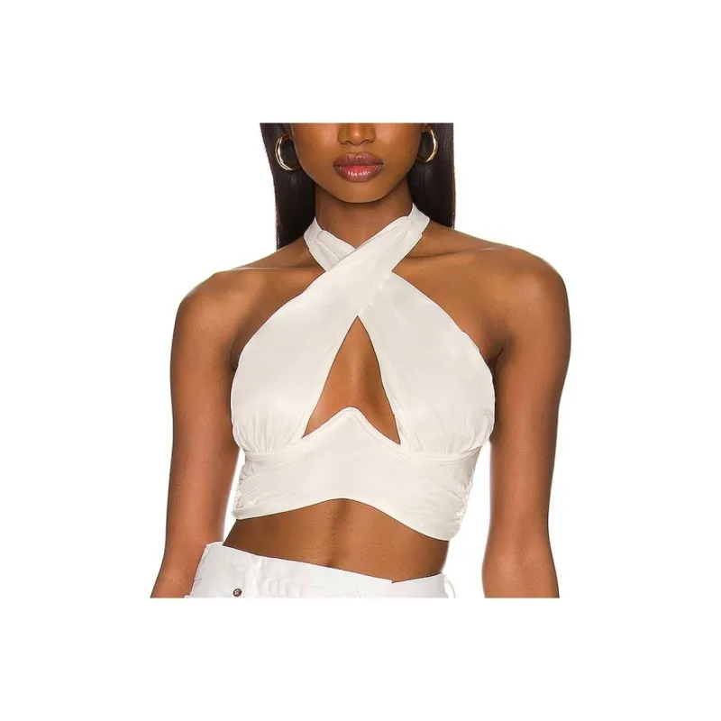 FOR LOVE & LEMONS Crop Top Women's White-0