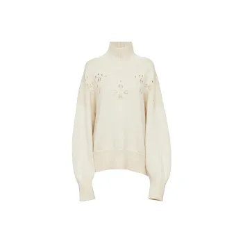 Chloé Pointelle-Knit High Neck Sweater