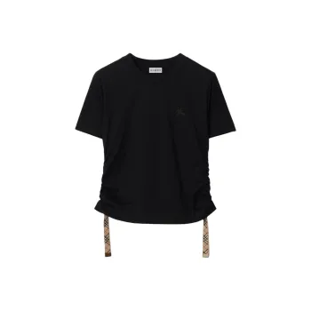 Burberry Ruched Cotton T shirt