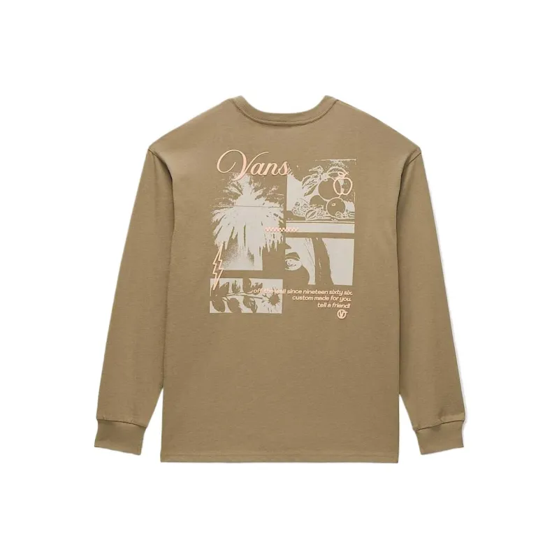 Vans Drop Shoulder Sleeve T Shirt Women's Olive Green-0