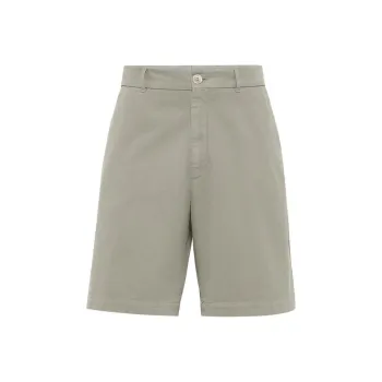Brunello Cucinelli Straight leg Cotton Bermuda Shorts
