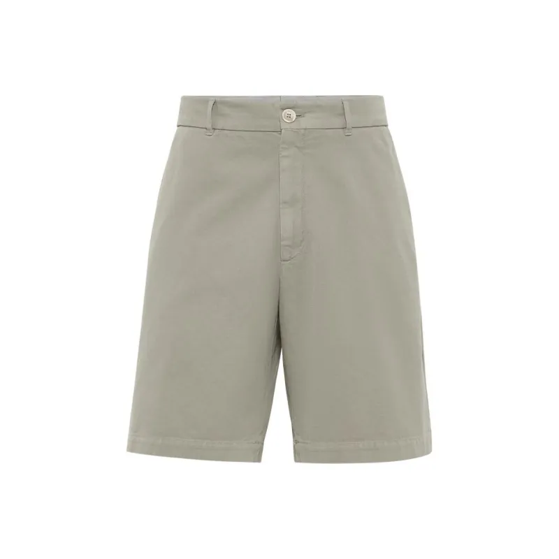 Brunello Cucinelli Straight leg Cotton Bermuda Shorts-0