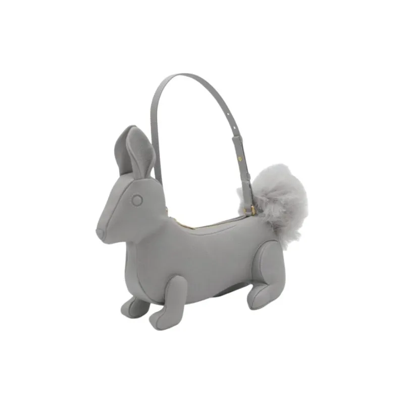 THOM BROWNE Squirrel Motif Zipped Shoulder Bag-1