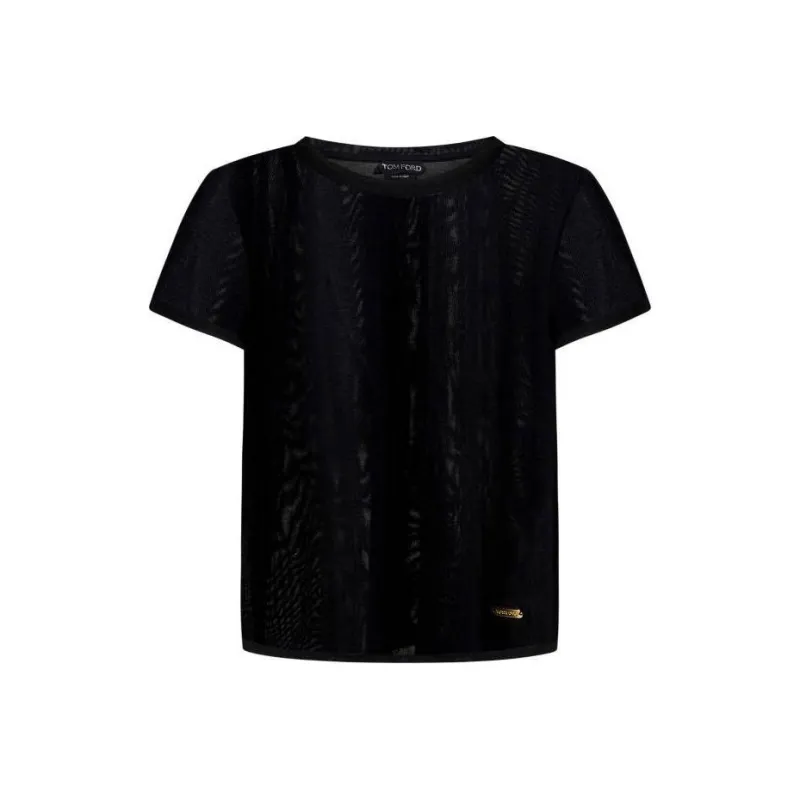 TOM FORD Logo Plaque Crewneck T Shirt-0