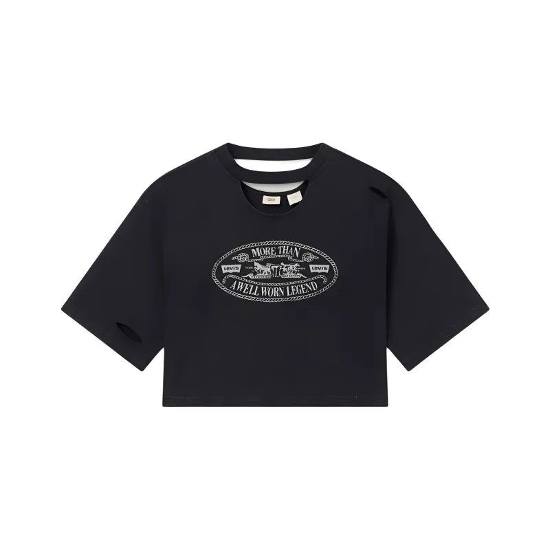 Levis T Shirts Women's Black-0