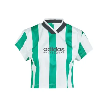 Adidas Colorblock Crop Tops Women's Forest Green