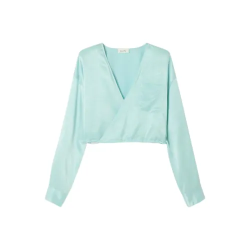 AMERICAN VINTAGE A.M SS25 TOP VOOGY Crop Tops Women's ALASKA/Alaska Blue