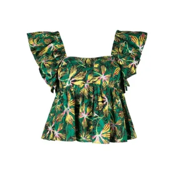 Ulla Johnson Romi Floral-print Cotton Top