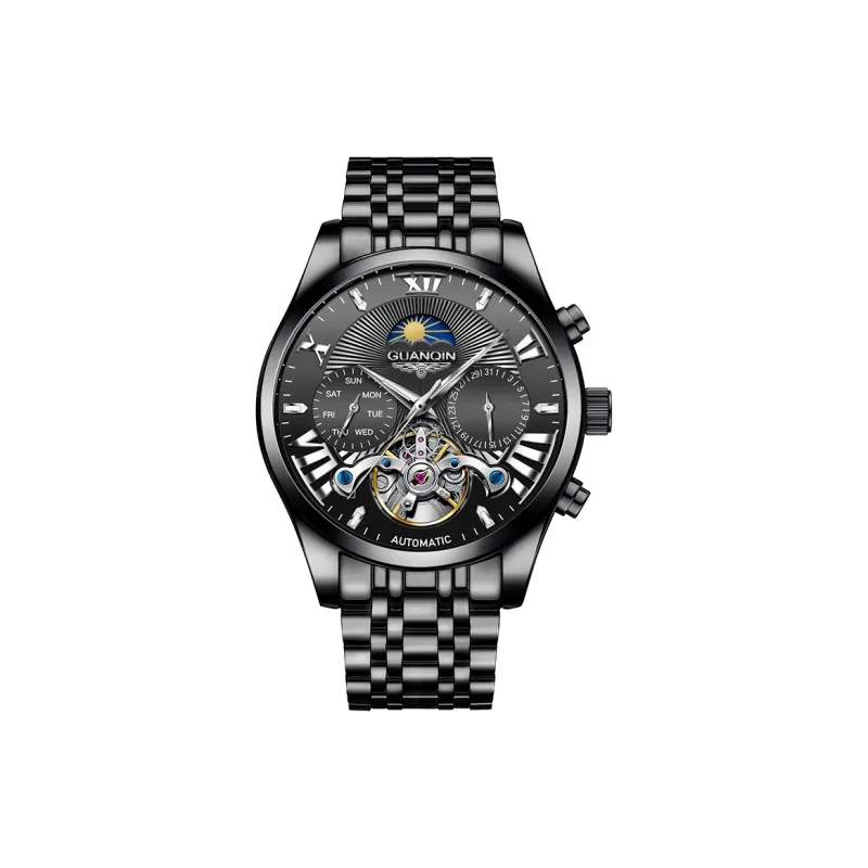 GUANQIN Ruidong Collection Automatic Mechanical Movement Steel Strap Watch Men's Watches White Dial-38