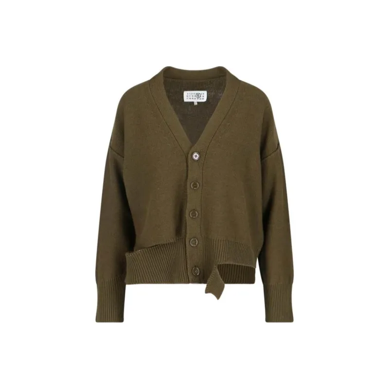 MM6 Maison Margiela Distressed Knit Cardigan-0