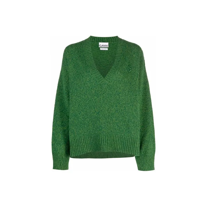 GANNI FW21 Loose Fit Sweater Women's Green-0