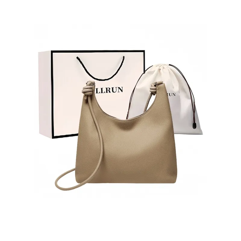 Bullrun Cow Leather With Synthetic Leather Shoulder Bag Women's Elephant Gray-0