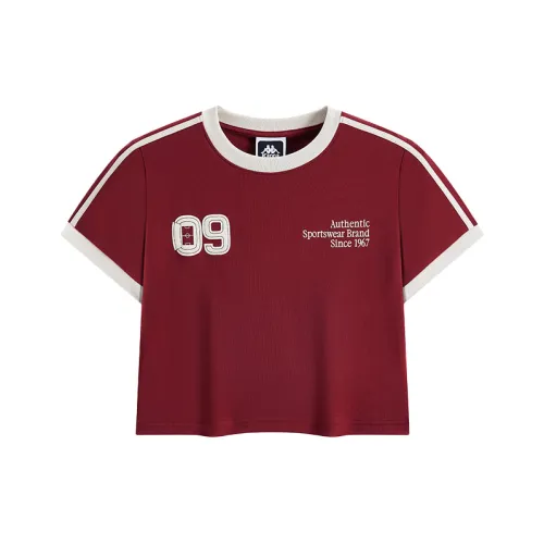 Kappa 1916 Series T Shirt Women's Cardinal Red 5809