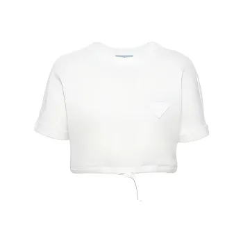PRADA Cropped Fleece T-shirt