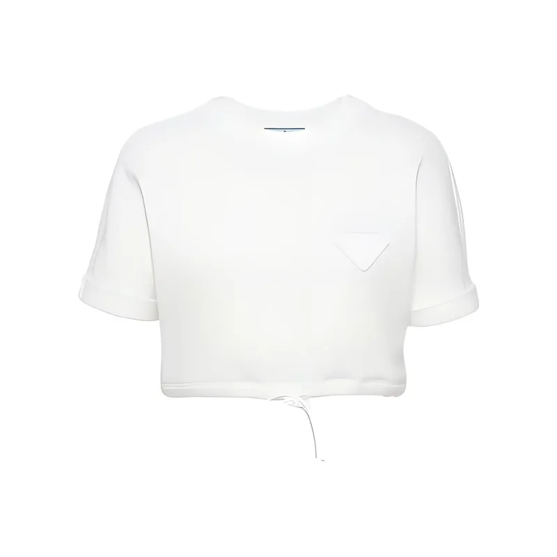 PRADA Cropped Fleece T-shirt-0