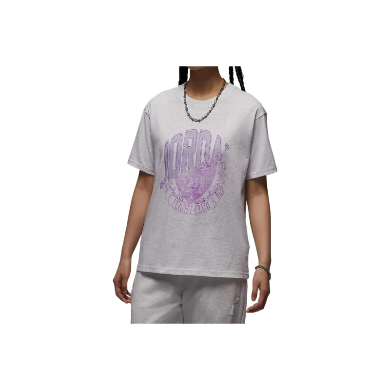 Jordan Drop Shoulder Sleeve T Shirt Women's Gray-0