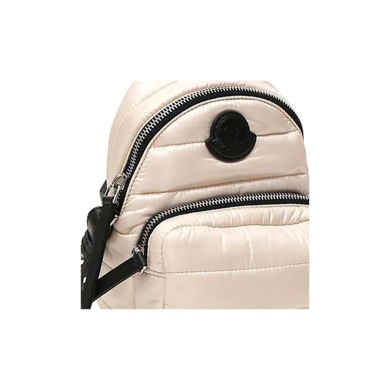 Moncler Nylon Fabric Crossbody Bag, Backpack Mini Women's White-4