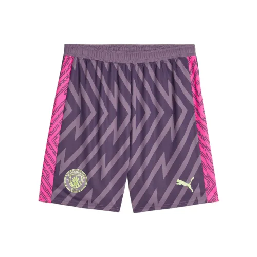 PUMA Manchester Manchester City Goalkeeper Shorts Soccer Bottoms Men's Purple