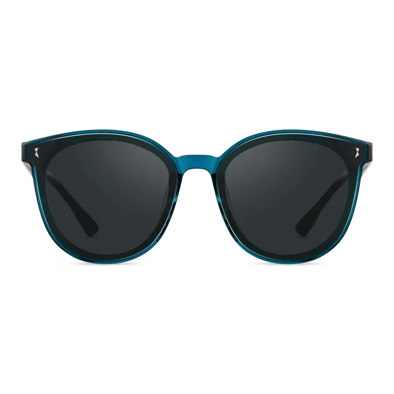 HORIEN TR/Memory Plastic Oval Sunglasses Unisex-7