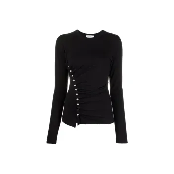 Paco Rabanne Snap-Fastened Crewneck T-Shirt