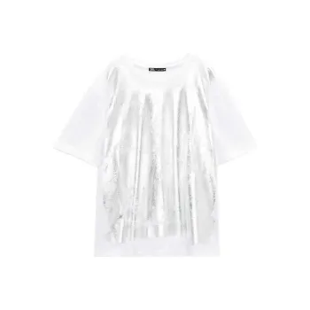 ZARA T-Shirts Women's Silver