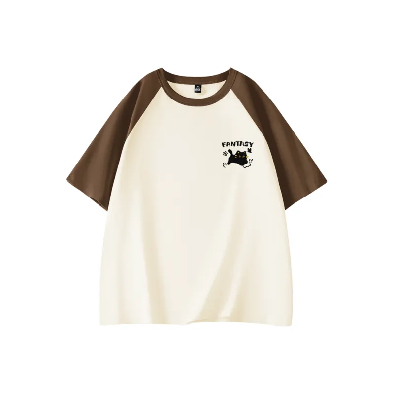 Cotton Raglan Sleeve T Shirt Women's-2