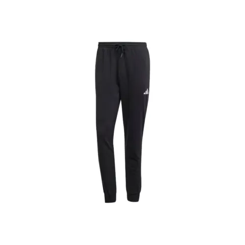 Adidas ESSENTIALSSportswear FW24 Cozy French Terry Joggers Athletic Trousers Men's Black/White