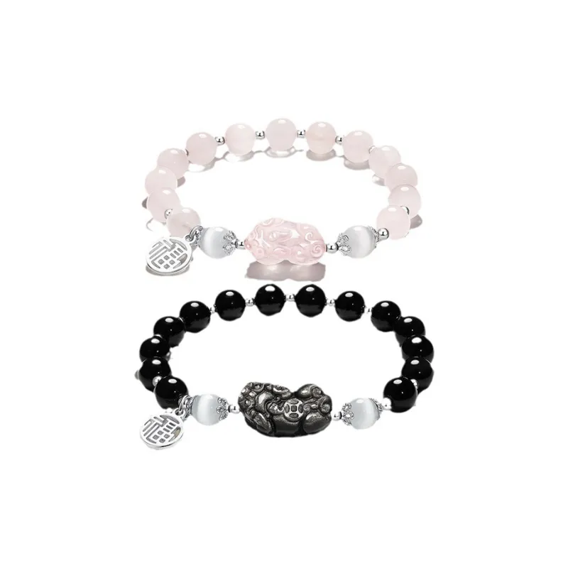 Fan Xing As Season Glass Cat Eye Jade Bracelets Unisex-2