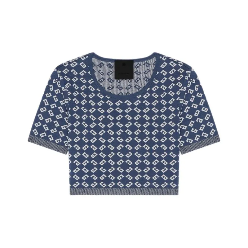 Givenchy Monogram 72 jacquard Crop Top-0
