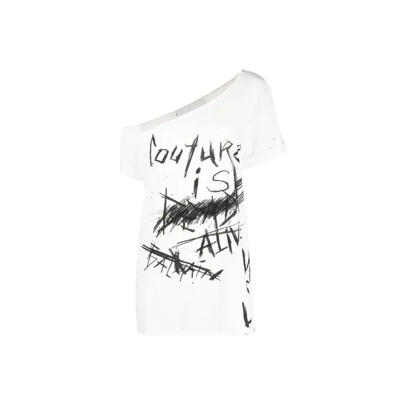 BALMAIN T-Shirts Women's White-0