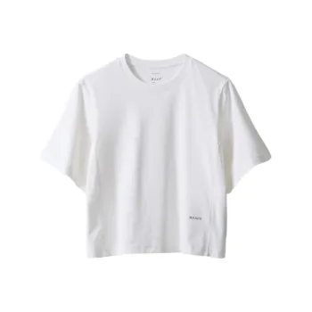 MAAP Lifestyle Collection Casual Cropped Versatile Short Sleeved T Shirt Women's White