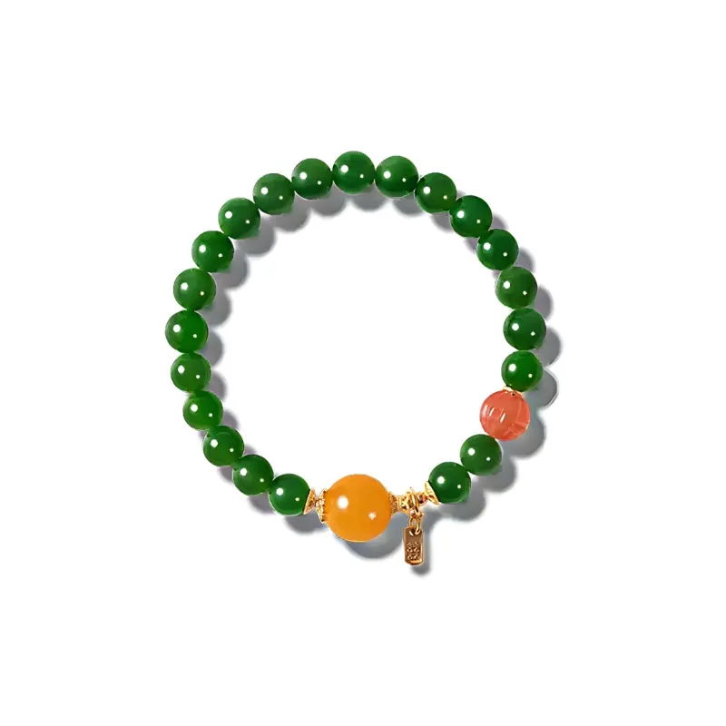 RIXIANGWAN Hetian Jade Bracelets Jasper Unisex-0