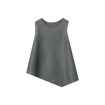 THE SEA LIFE 25 Summer Irregular Sleeveless Tank Top Women's Dove Gray