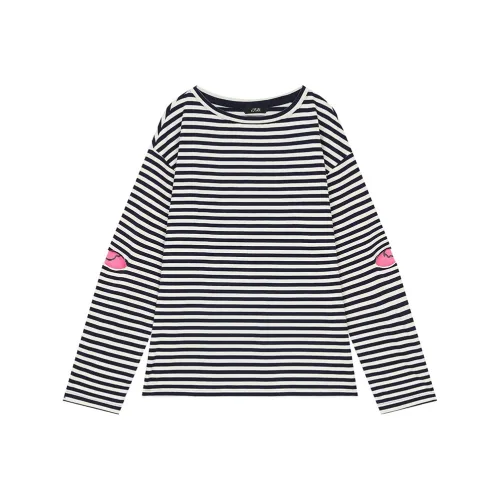 ELF SACK T Shirt Women's Lazy Black White Stripes