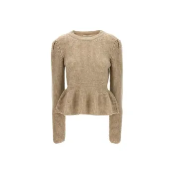 Lemaire Peplum-Waisted Rib-Knit Jumper