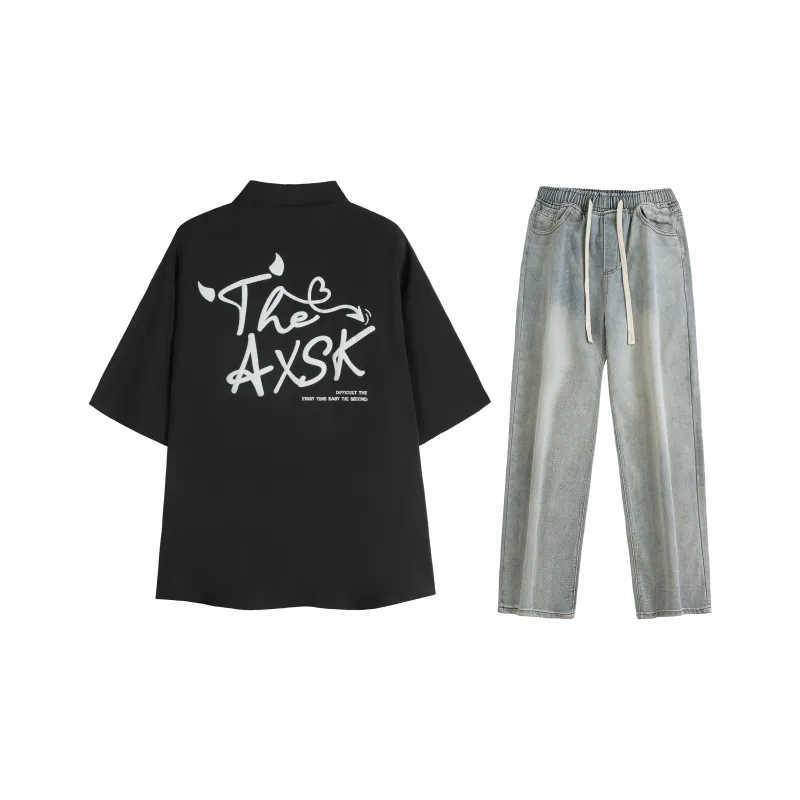 A.X.S.K Shirt Matching Set Unisex-25