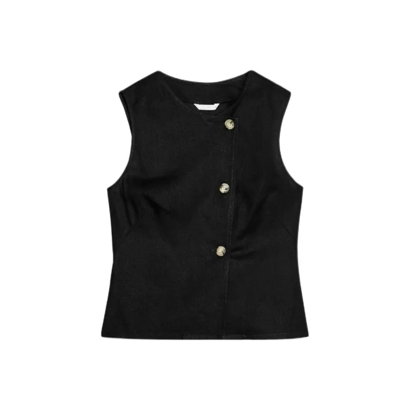 ZARA Tank Tops Women's Black-0