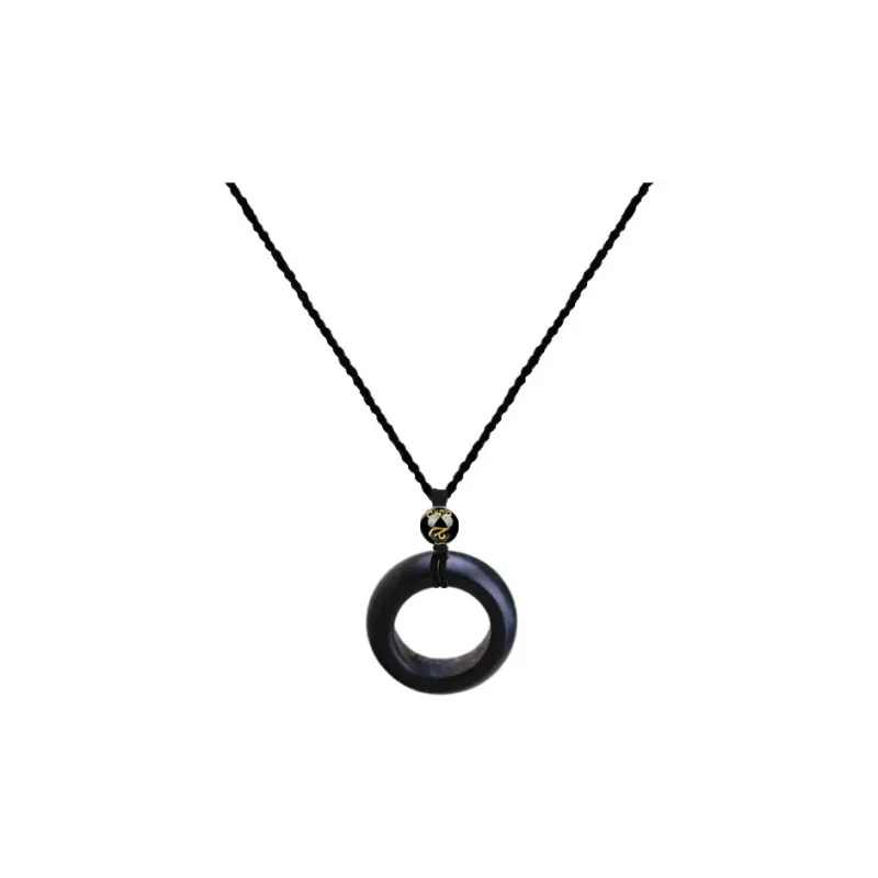 Blooming Petals Ebony Necklaces Unisex-0