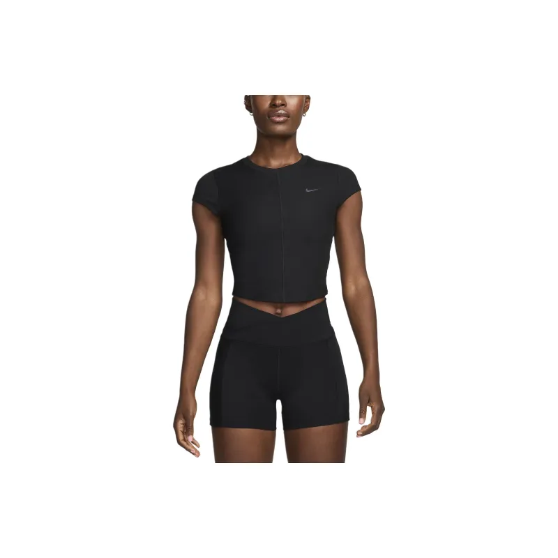 Nike One Fitted Rib Women's Dri-FIT Short-Sleeve Cropped Top-0