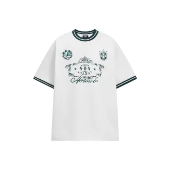 404MOB GANG Drop Shoulder Sleeve T Shirt Unisex White