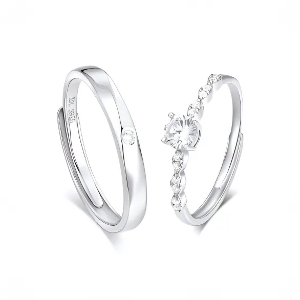 KEMLAIDA 925 Sterling Silver Rings Unisex-1
