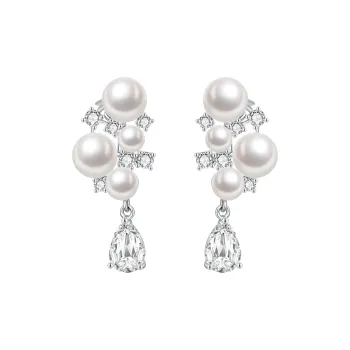 ZEGL Pearl Clip On Earrings Women's