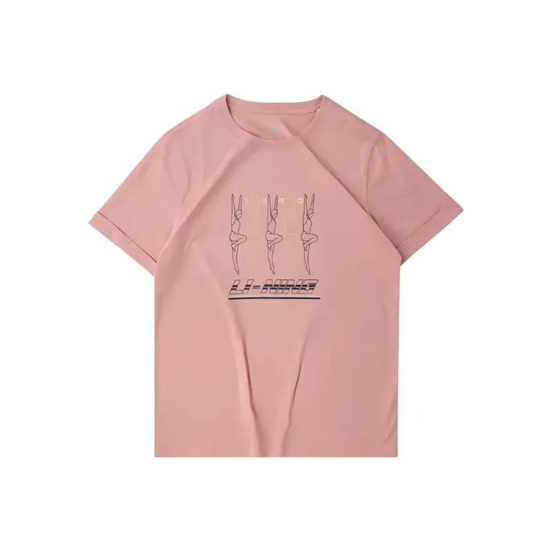 LiNing Sports Life Collection T Shirt Women's Misty Rose Pink-0