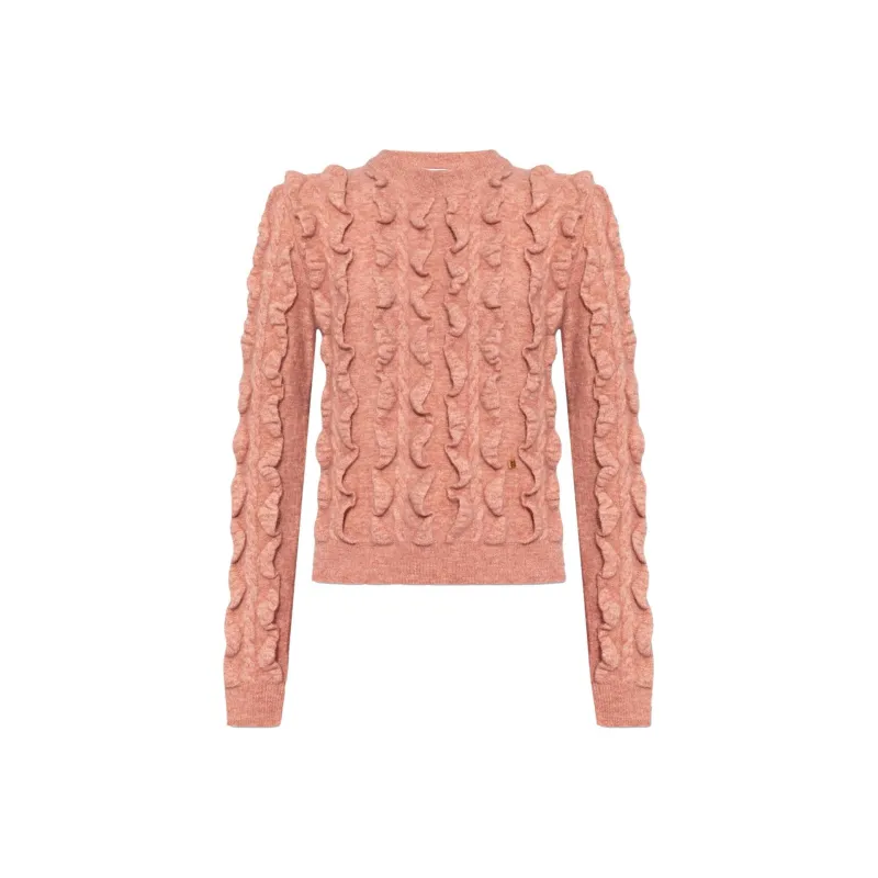 MOSCHINO Ruffled Crewneck Jumper-0