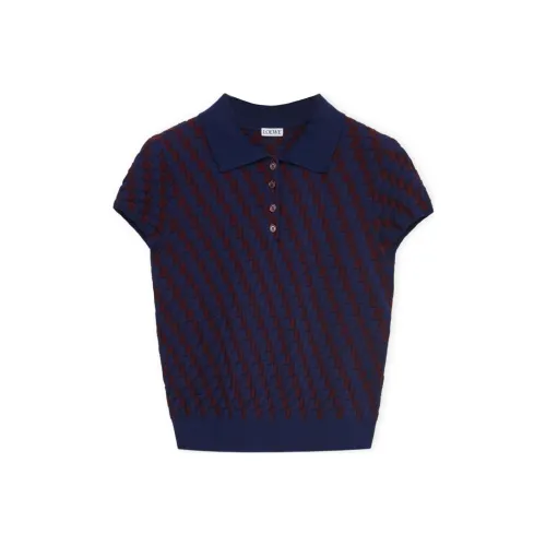LOEWE Polo Sweater 'Burgundy/Navy'