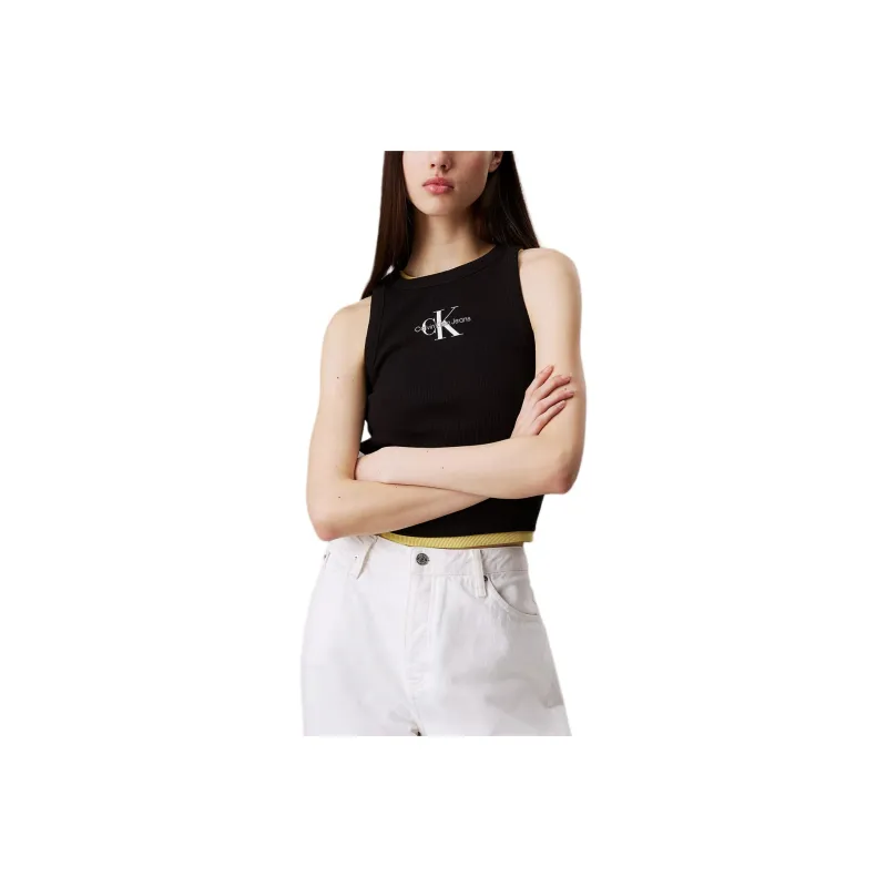 CALVIN KLEIN Tank Top Europe Version Women's Black-0