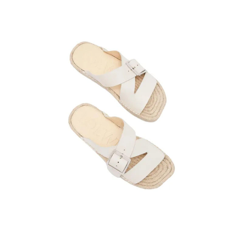 LOEWE Petal Slide Slippers Women's White-3